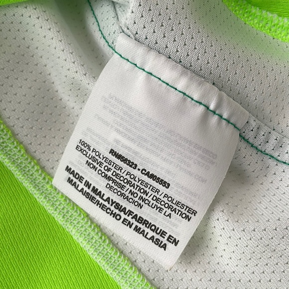 Nike Dri-Fit Running Tank Top, XS, Lime Green/White/Green - Picture 10 of 11